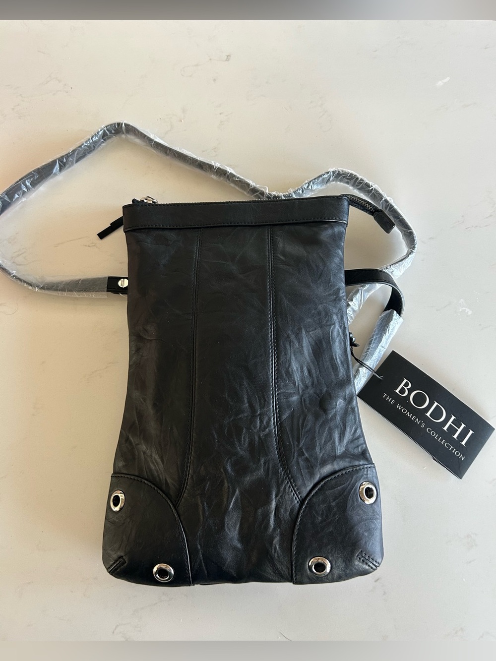Bodhi Black Leather Crossbody Bag NWT